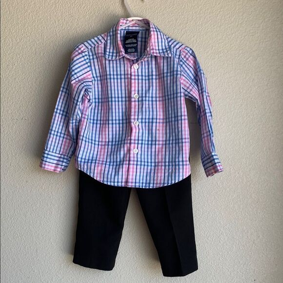 Take 50% OFF- 2pcs Boys Mixed Match Blue and White Button Down Shirt, Size-2T - Picture 1 of 6